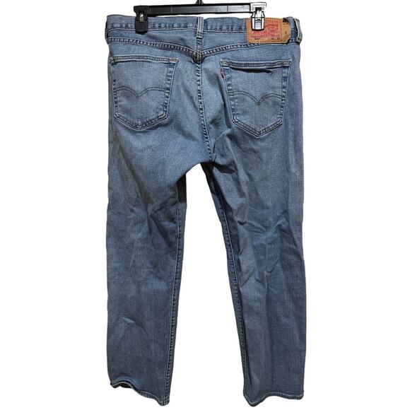 Levis 501 Jeans 36x29 (34x28) Blue Denim Button Fly Cotton Blend Classic Cotton - Picture 2 of 7